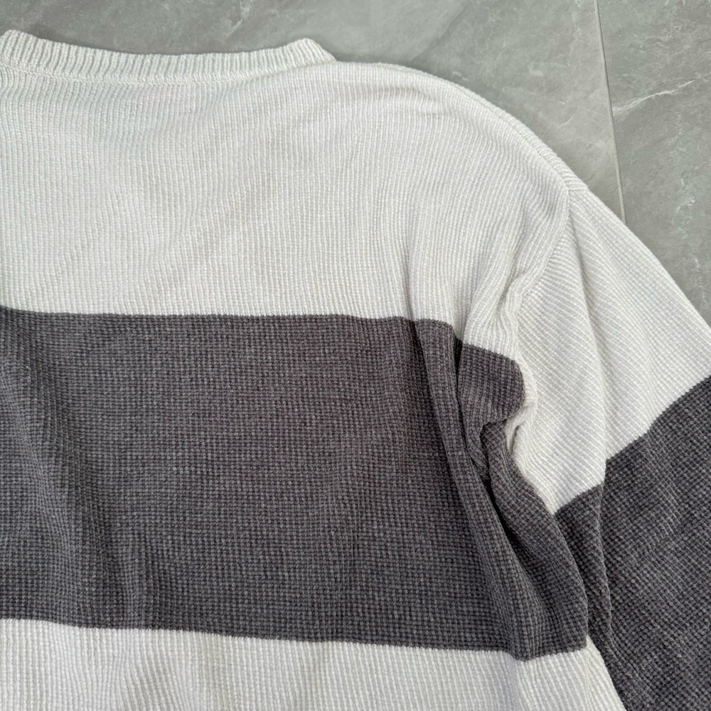 Women’s Pink Lily Striped Color Block Crewneck Knit Sweater Small - Picture 10 of 15